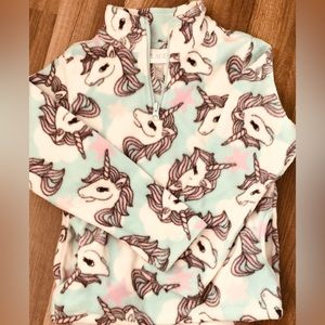 EUC to LIKE NEW Girls Unicorn Fleece Pullover Size 5/6.